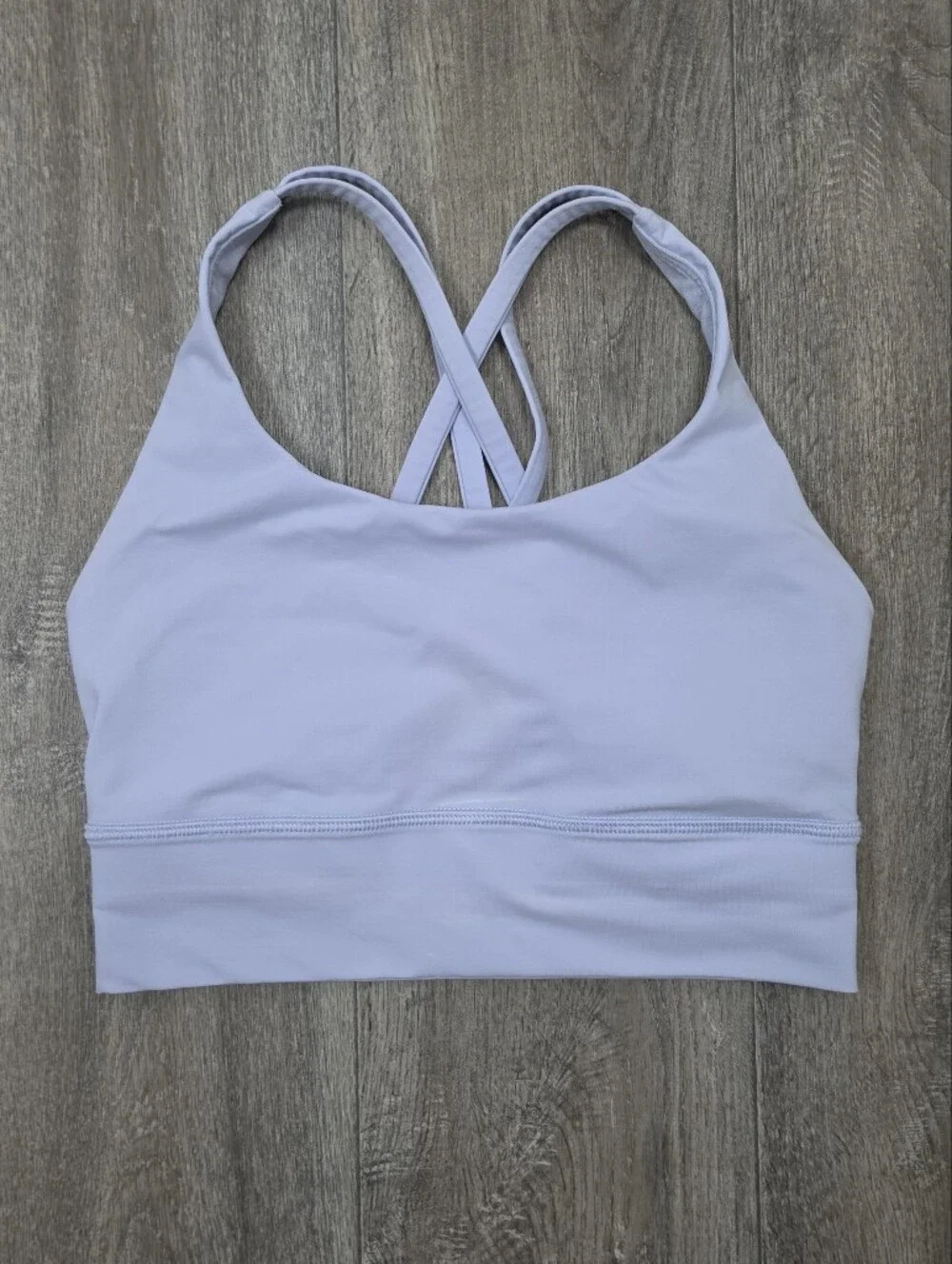Lululemon Athletica Light Blue Energy Strappy Sports Bra-Size 4